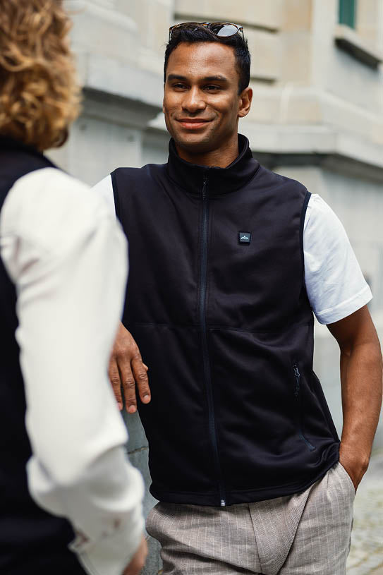 HeatX Heated Fleece Vest Men – heated vest, black – image 11
